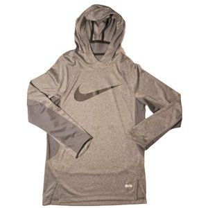 Nike Elite Dri-Fit Basketball Hoodie 886551956450 Grey Boy's Medium